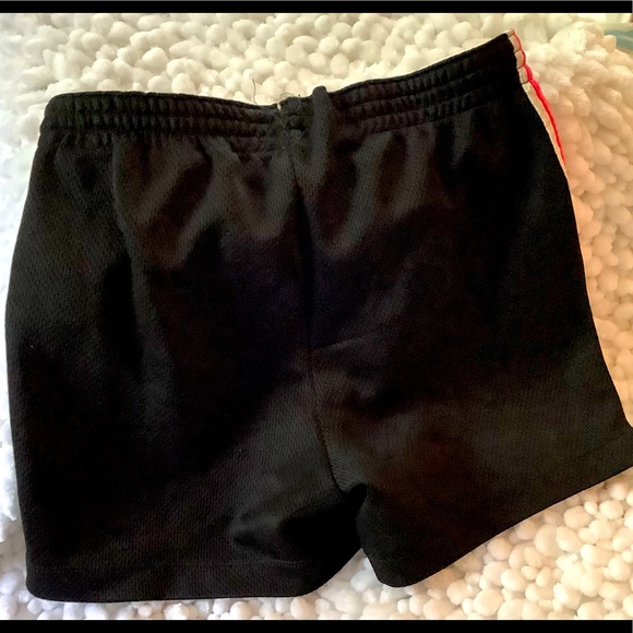 👧Black Mesh Exercise Pink & White Striped Shorts w/ Adorable Waistband👧 - Picture 3 of 6